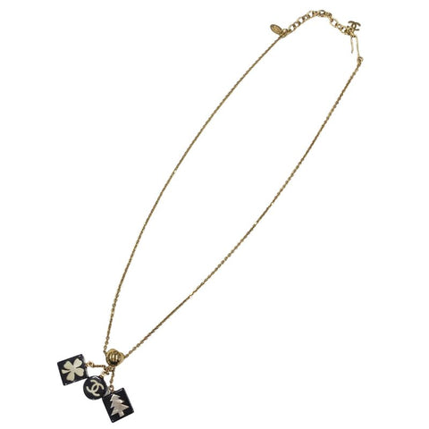 Chanel CHANEL Coco Mark Clover Tree Necklace Gold WS2637