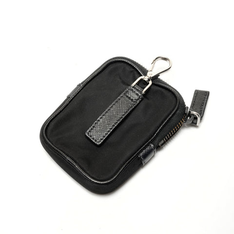 PRADA Nylon saffiano leather Shoulder Bag black WS26384