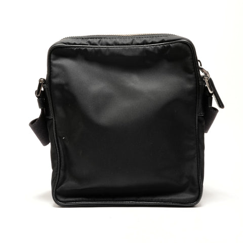 PRADA Nylon saffiano leather Shoulder Bag black WS26384