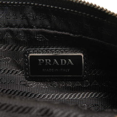 PRADA Nylon saffiano leather Shoulder Bag black WS26384