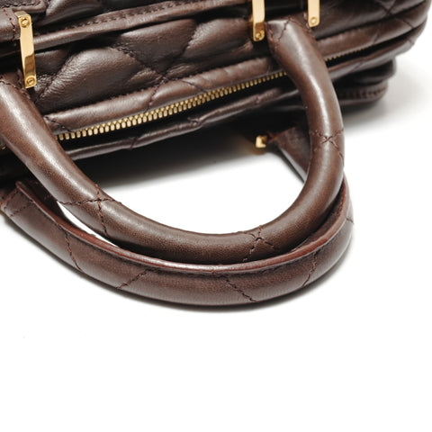 LOEWE Amazona Quilting Handbag Brown WS26385