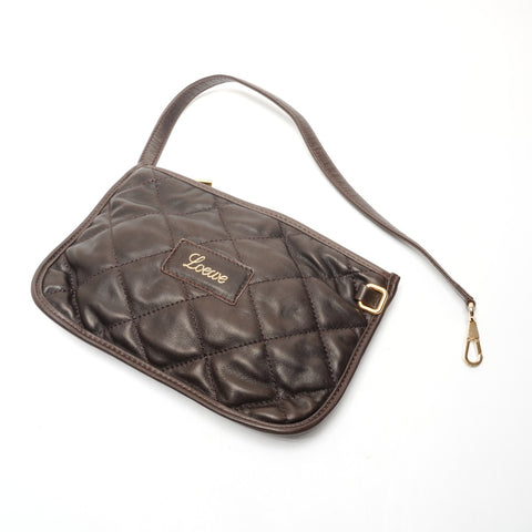 LOEWE Amazona Quilting Handbag Brown WS26385