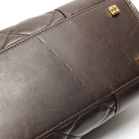 LOEWE Amazona Quilting Handbag Brown WS26385