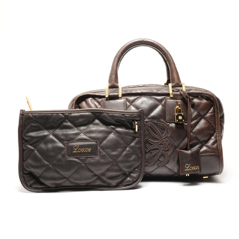 LOEWE Amazona 绗缝手提包棕色 WS26385
