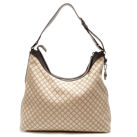 GUCCI Diamante Canvas Shoulder Bag beige WS26386