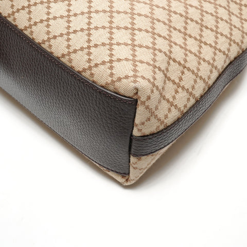 GUCCI Diamante Canvas Shoulder Bag beige WS26386