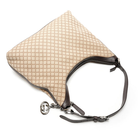 GUCCI Diamante Canvas Shoulder Bag beige WS26386