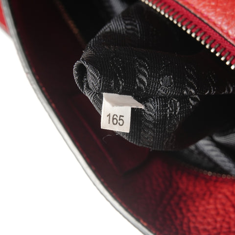PRADA leather Shoulder Bag Red WS26387