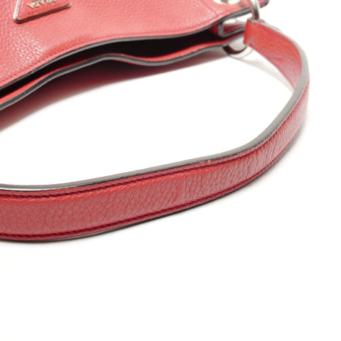PRADA leather Shoulder Bag Red WS26387