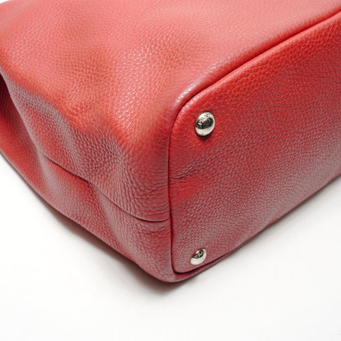 PRADA leather Shoulder Bag Red WS26387