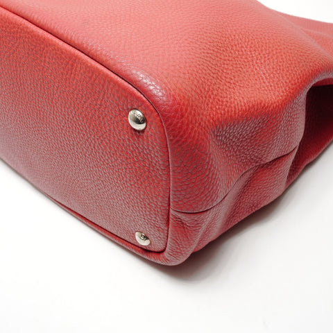 PRADA leather Shoulder Bag Red WS26387