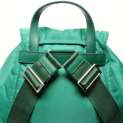 PRADA triangle logo nylon Backpack  Daypack green WS26389