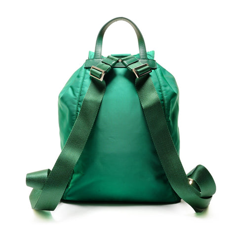 PRADA triangle logo nylon Backpack  Daypack green WS26389
