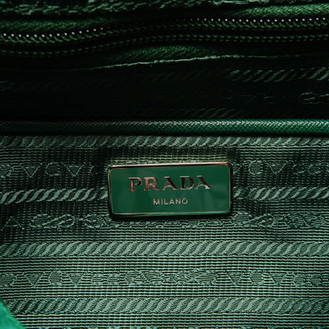 PRADA triangle logo nylon Backpack  Daypack green WS26389