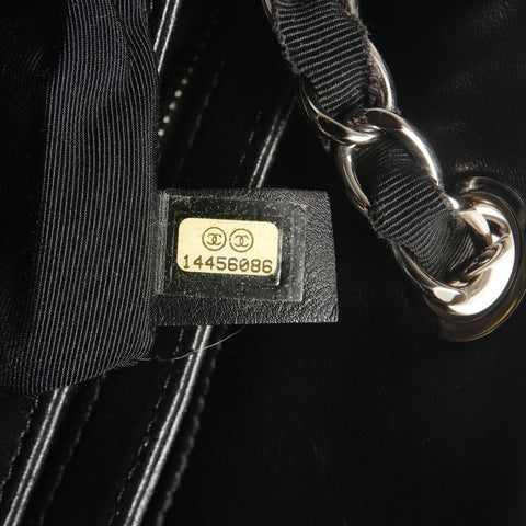 CHANEL No. 14 2010-2011 Mademoiselle Check Shoulder Bag black WS26391