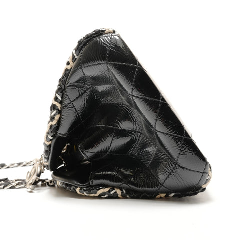 CHANEL No. 14 2010-2011 Mademoiselle Check Shoulder Bag black WS26391