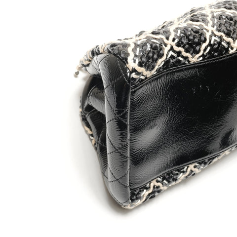 CHANEL No. 14 2010-2011 Mademoiselle Check Shoulder Bag black WS26391