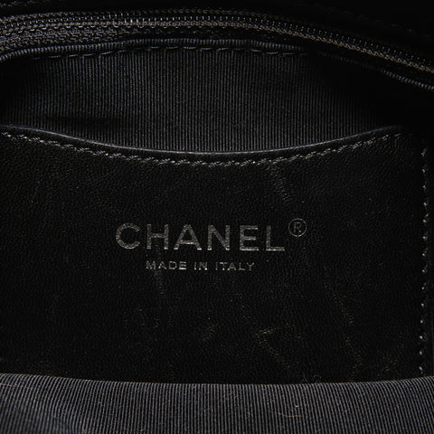 CHANEL No. 14 2010-2011 Mademoiselle Check Shoulder Bag black WS26391