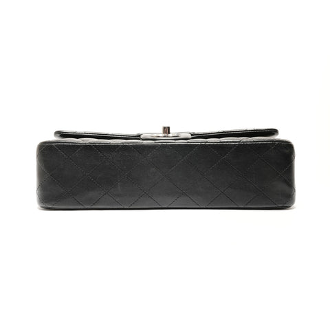 CHANEL 27th series 2019 Double flap Matelasse Lamb leather Silver Metal Shoulder Bag black WS26395