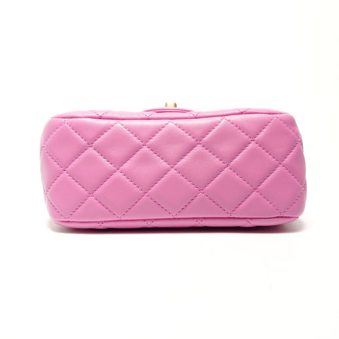 CHANEL 30 Series Mini Matelasse Cocoball Chain Shoulder Bag pink WS26397