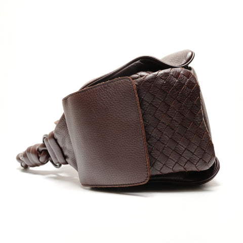 BOTTEGAVENETA INTRECCIATO Shoulder Bag Brown WS26402
