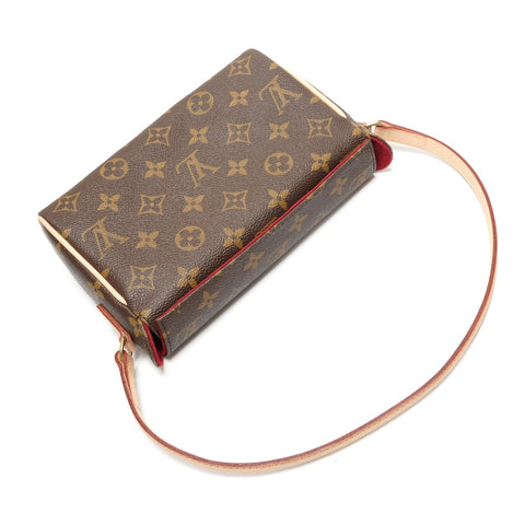 LOUIS VUITTON 2003 Monogram Recital Shoulder Bag Brown WS26408