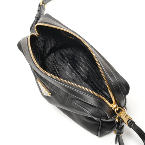 PRADA Nylon Camera Shoulder Bag black WS26410