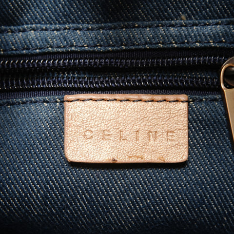 CELINE Denim Macadam Shoulder Bag Navy WS26411
