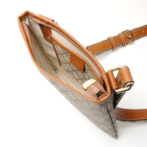 GUCCI Shelly GG Supreme PVC messenger bag Shoulder Bag beige WS26412