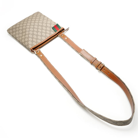 GUCCI Shelly GG Supreme PVC messenger bag Shoulder Bag beige WS26412