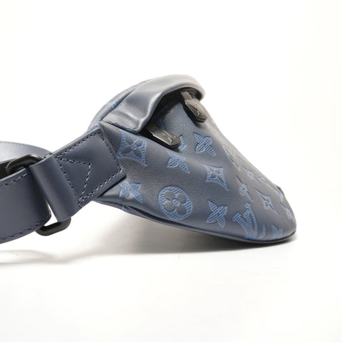 LOUIS VUITTON 2021-2025 Monogram Shadow Discovery Bum Bag Shoulder Bag blue WS26414