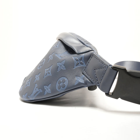 LOUIS VUITTON 2021-2025 Monogram Shadow Discovery Bum Bag Shoulder Bag blue WS26414