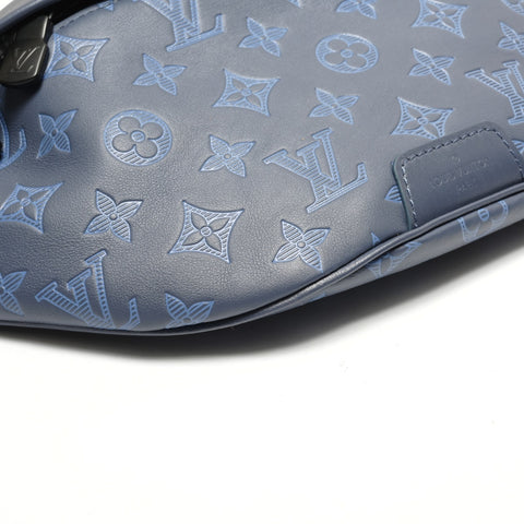 LOUIS VUITTON 2021-2025 Monogram Shadow Discovery Bum Bag Shoulder Bag blue WS26414