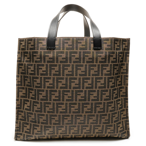 FENDI Pokmon Collaboration Dragonite Zucca Pattern Canvas Tote Bag Brown WS26421