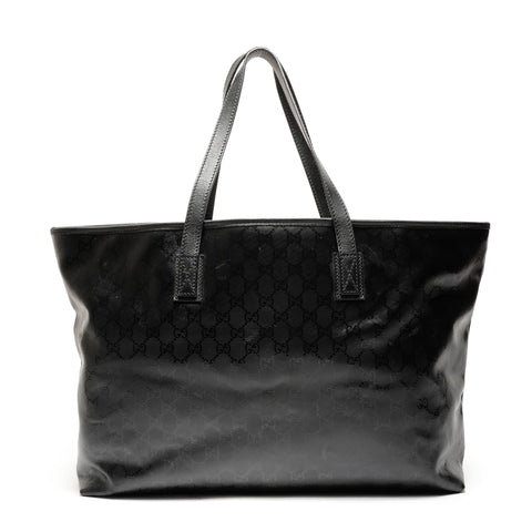 GUCCI GG Imprime PVC Tote Bag black WS26422