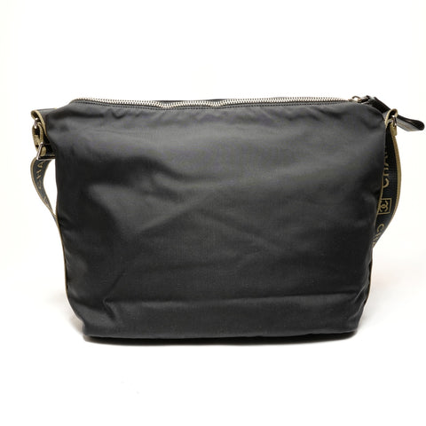 CHANEL 10 series 2005-2006 COCO Mark Sports Line Shoulder Bag black WS26423
