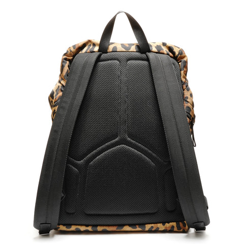 PRADA Nylon Leopard Pattern Backpack  Daypack Brown WS26424