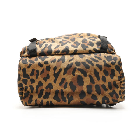 PRADA Nylon Leopard Pattern Backpack  Daypack Brown WS26424