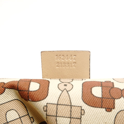 GUCCI GG Double G Leather Tote Bag beige WS26425