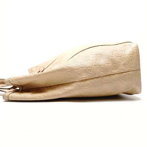 GUCCI GG Double G Leather Tote Bag beige WS26425