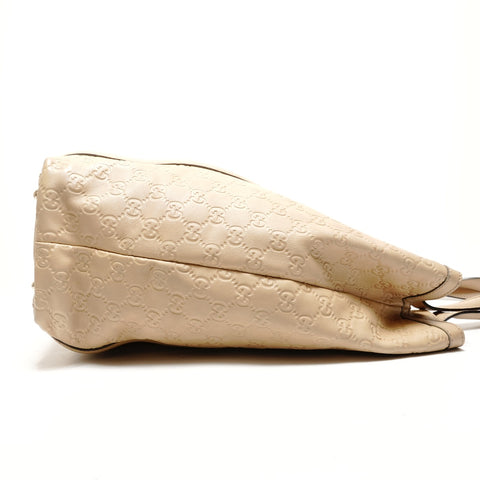 GUCCI GG Double G Leather Tote Bag beige WS26425