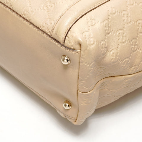 GUCCI GG Double G Leather Tote Bag beige WS26425
