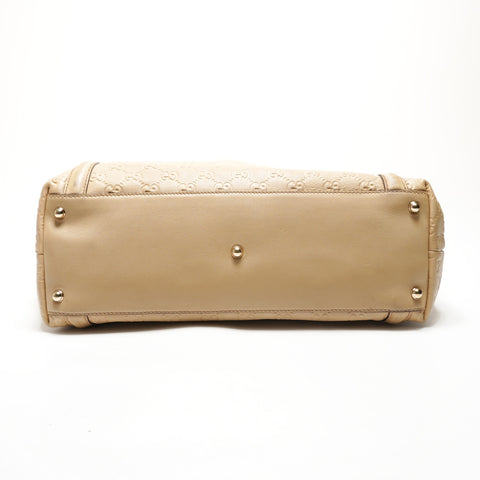 GUCCI GG Double G Leather Tote Bag beige WS26425