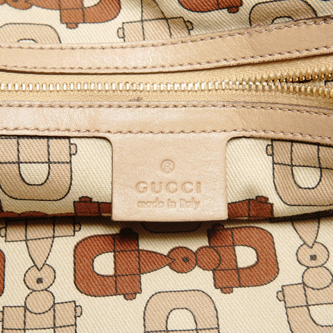 GUCCI GG Double G Leather Tote Bag beige WS26425