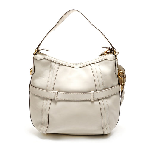 GUCCI GG Marmont Leather Tote Bag Shoulder Bag white WS26426