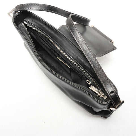 LOEWE Logo Nappa Leather Mini Shoulder Bag black WS26429
