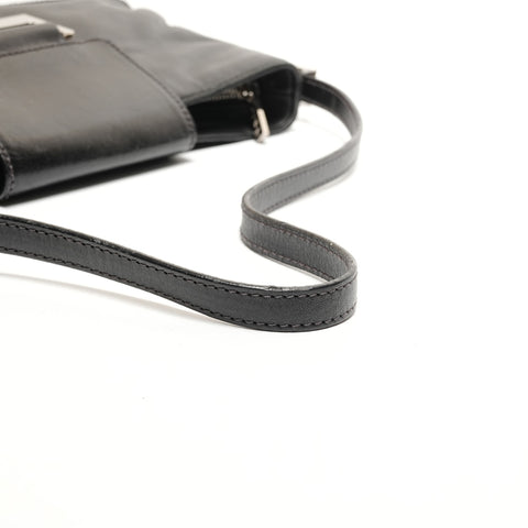 LOEWE Logo Nappa Leather Mini Shoulder Bag black WS26429