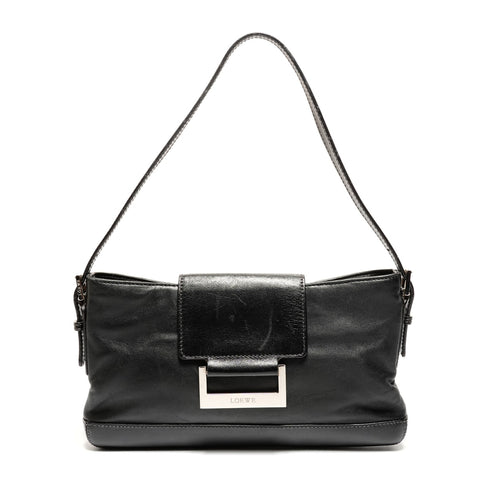 LOEWE Logo Nappa Leather Mini Shoulder Bag black WS26429
