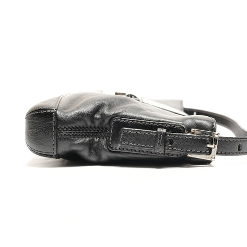 LOEWE Logo Nappa Leather Mini Shoulder Bag black WS26429