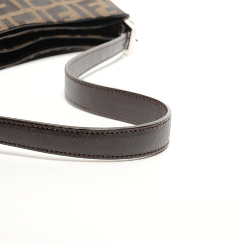 FENDI Zucca canvas Shoulder Bag Brown WS26430